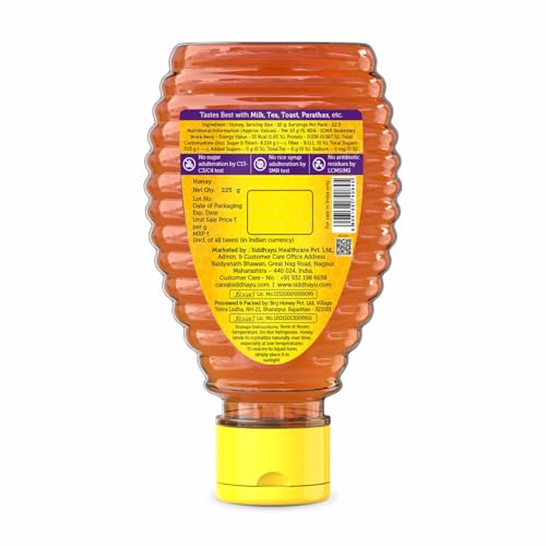 Image of Baidyanath Asli Ayurved Honey 450g squeezy (225G X 2) | Natural Immunity Booster | Pure & Wholesome - Weight Loss Support, Radiant Skin, Cough & Cold Defense | No Added Sugar