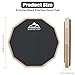 EASTROCK Practice Drum Pad, 8 Inches Double Sided Silent Drum Pad, Silicone Dumb Drum for Beginners,Black