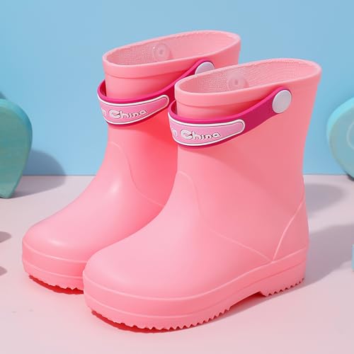 IWIHMIV Boys Rubber Boots Lightweight Comfortable Rain Boots Girls Outdoor Non Slip Rain Boots Soft Soles Water Shoes4