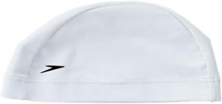 Speedo SD92C01 Swim Cap, Tricot Cap for Swimming, Unisex, White, One Size Fits Most