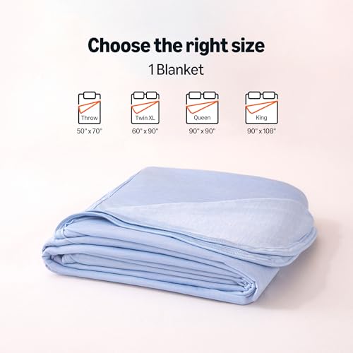 Amazon Basics Cooling Blanket for Hot Sleepers, Reversible Lightweight Thin Throw Blanket for Bed, Couch and Sofa, King (90" x 108"), Blue by Amazon Basics - Used condition - Image 5