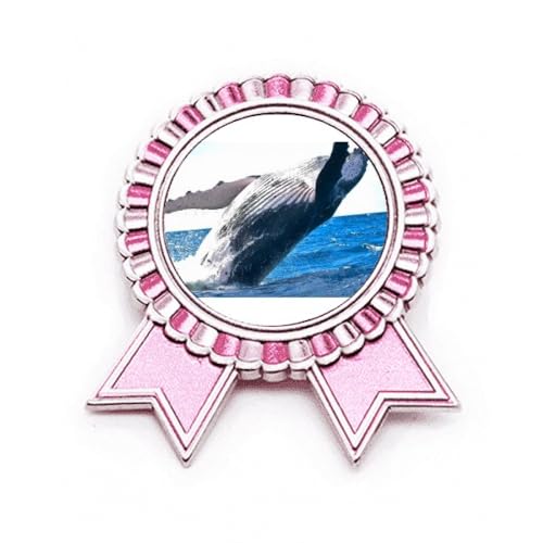 Broche baleine rose en métal de taille M pour habiller vos vêtements