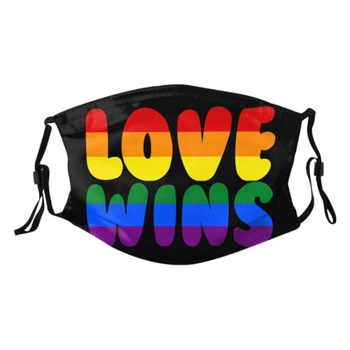 Love Wins Pride Flag LGBT Adult Dust Mask Adjustable Dust Face with 2 Filter4723