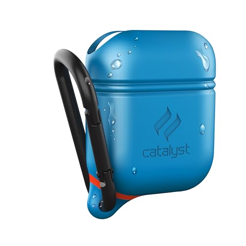 Catalyst Waterproof Case for AirPods 2nd Generation and AirPods 1st Generation - Wireless and USB-C Charging High Drop Protection AirPod Gen 2 and Gen 1 Case with Carabiner, One Piece Design