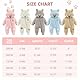 Baby Schneeanzüge Winter Overall mit Kapuze Fleece Strampler Mädchen Jungen Warm Outfits- Gr. 3-6 Monate (66 cm), Rot