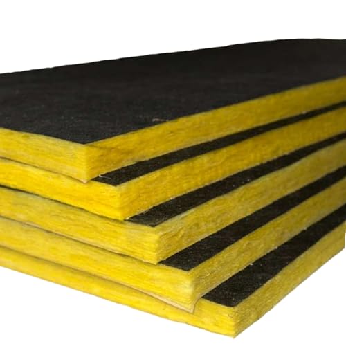 F&L R6 Fiberglass Board Acoustic Insulation Panels – 1' to 2' Thick, 24'x24' and 24'x48' –...
