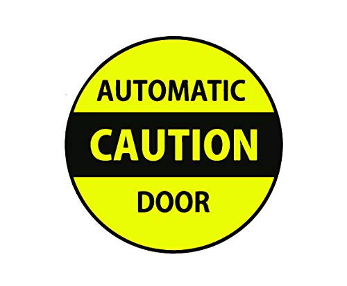SIGN EVER Caution Automatic Door Sign Stickers for Glass Doo...