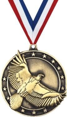 Crown Awards Eagle Medals - 2" 5 Pack-Great for Schools, Boy Scouts, Scouting, Mascots, Animals