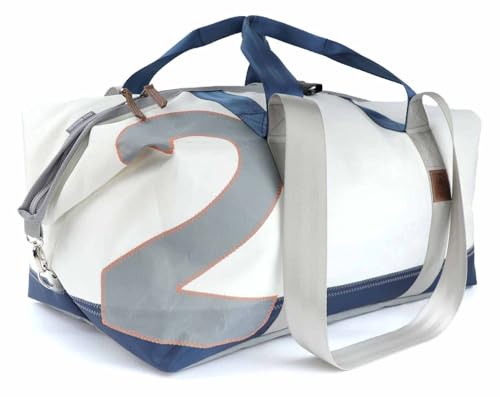 Travel Bag Recycled Canvas Cutter XL White Blue Grey, White, White