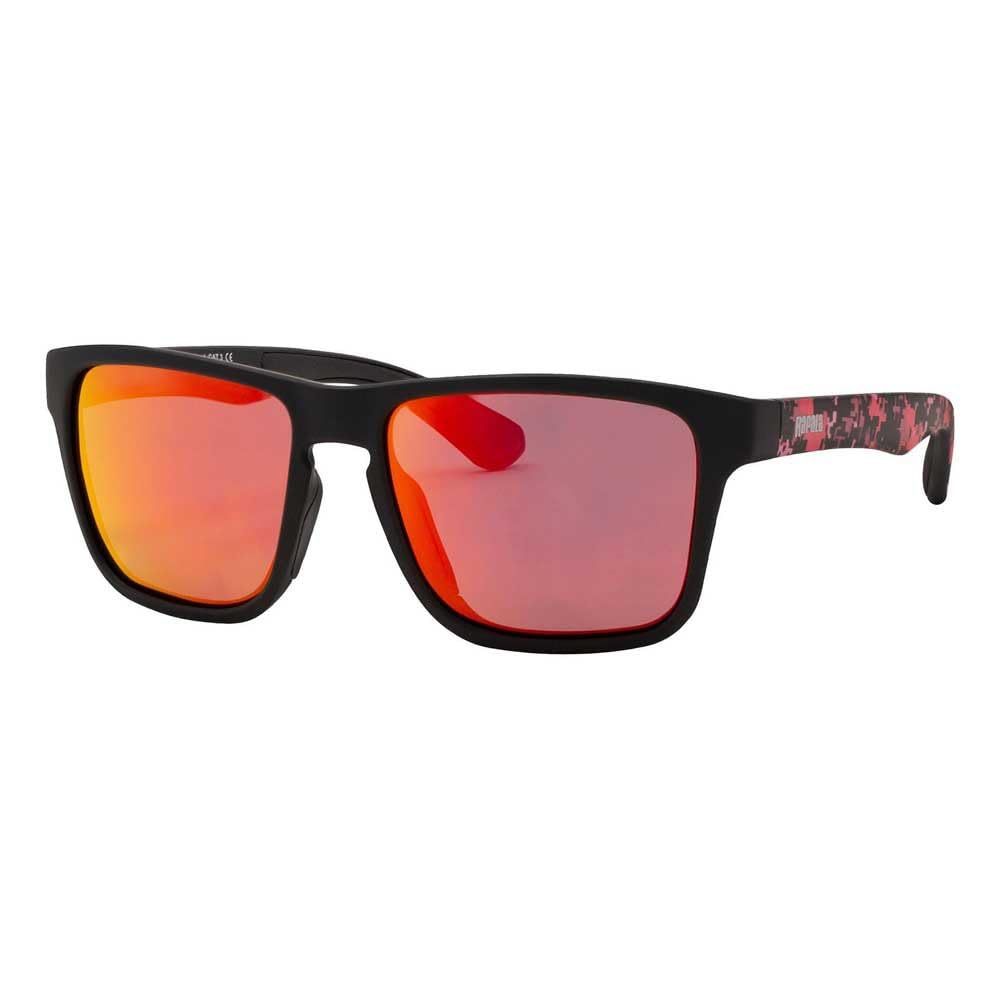 Rapala Urban UVG-293C Sunglasses Attrezzatura da Pesca Occhiali da Sole polarizzati moderni-UVG-293C-Lenti a Specchio Rosse e Montatura Mimetica Nera Opaca e Rossa, Multicolor, 13,5 cm Unisex