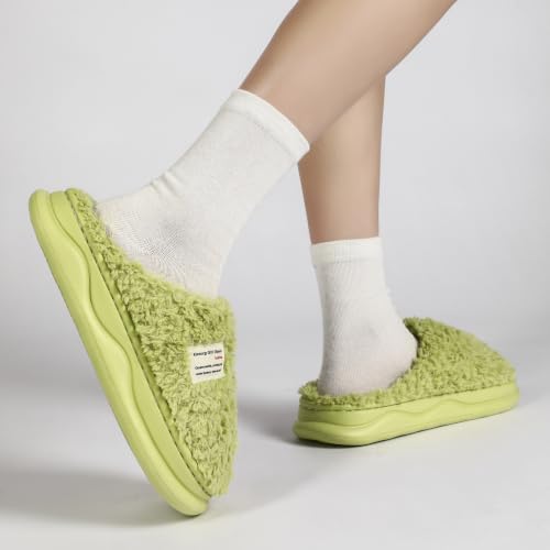 Image of Slippers for Women Men, Memory Foam Slippers for Women, Soft Thick Fuzzy Bedroom House Shoes Indoor Outdoor