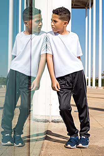 Calça Infantil Agasalho Tecido NBA Inverno C/Bolso Traseriro Ref. 376 Cor:Preto;Tamanho:10