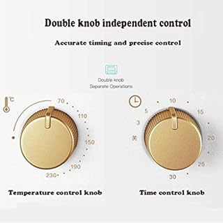 WolFum Electric Cooker and Grill Mini Oven - 1000W Kitchen Convection Oven with Timer, Double Glass Door, Top and Bottom Heat - Home Baking Small Oven, Convenient and Useful