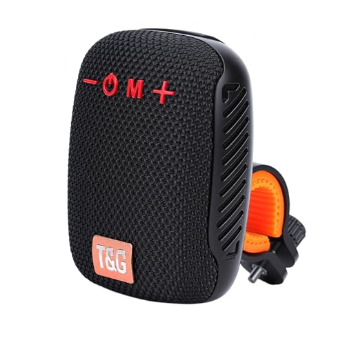 Sanpyl Portable Bluetooth Bike Speaker for Cycling, Dual Pairing Outdoor Speaker, Supports FM Radio, Outdoor Speaker, Hiking, Camping(Black)
