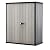 Keter Premier Tall 4.6 x 5.6 ft. Resin Outdoor Storage Shed with Shelving Brackets for Patio Furniture, Pool Accessories, and Bikes, Grey & Black