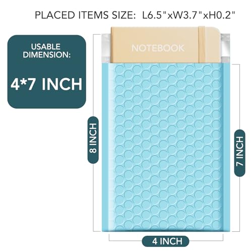 Image of Metronic Light Blue Bubble Mailers 4x8 50 Pack Self-Seal Padded Envelopes