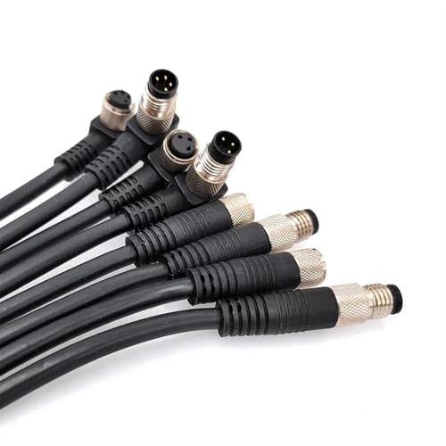 Cable conector M8 para reparar sensores industriales, conector macho de 3 pines y cable de 2 metros