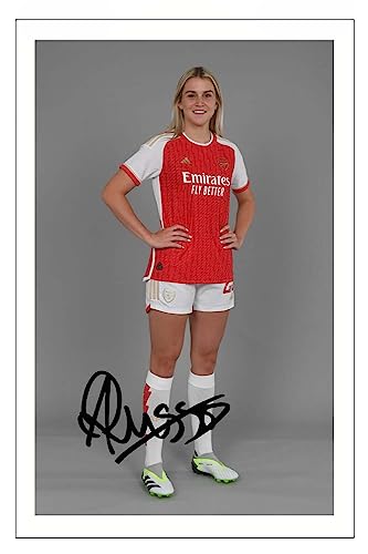 RJR PRINTS Alessia Russo - Arsenal Ladies Signed 6X4 Inch Photo Print With Pre Printed Signature Football/Soccer Autograph Gift