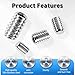 FOCMKEAS 50 Pcs M4×5mm 304 Stainless Steel Allen Head Hex Socket Flat Head Set Screws,Allen Head Set Screws with Hex Key for Home Maintenance, Precision Instruments, and Industrial Equipment