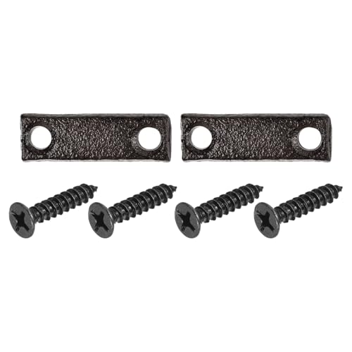 sourcing map Lettre d'adresse de maison, 3,5 cm en fonte vintage, panneau de barre horizontale, lettres extérieures pour maison, rue, bureau, boîte aux lettres, noir