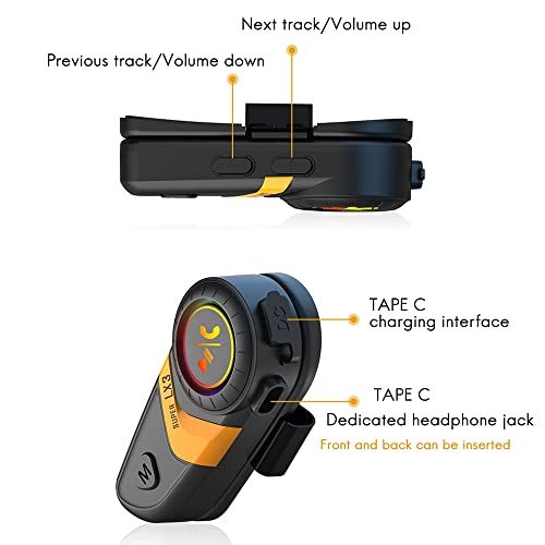 Auricular manos libres LX3 para moto con cancelación de interferencias y audio estéreo 3