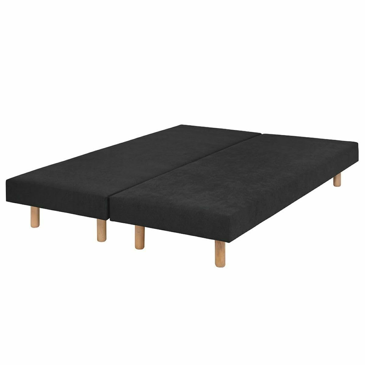 Lot de 2 sommiers tapissiers 70x190 cm Noir
