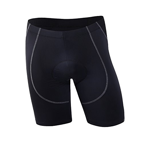 Sportneer サイクルパンツ レーサーパンツ 運動パンツ サイズM/L/XL 高密度4Dパッド 高弾力 高いクッション性 吸汗性 速乾性が抜群 肉厚 超軽量 衝撃吸収 肌触りが優しい 自転車パンツ メンズ 反射ストライプ付き (L)