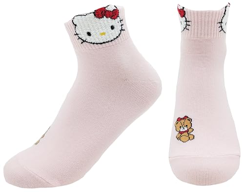 Image of JJMax Women's Kitty Cute Cartoon Cotton Blend Ankle Socks Sets