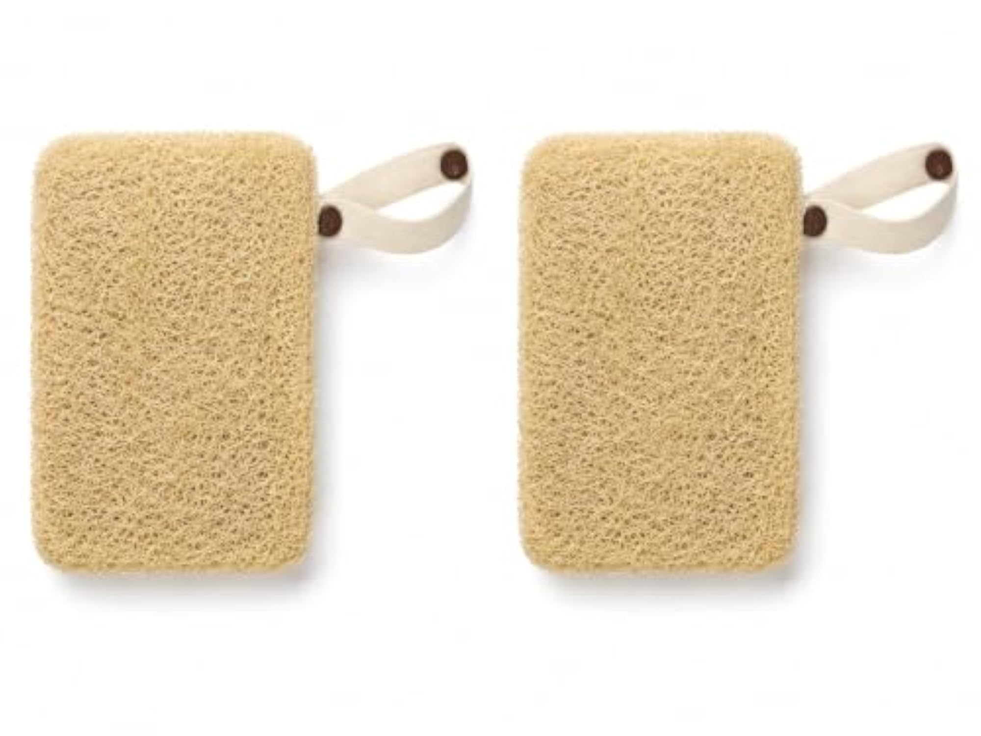 Natural Loofah Body Scrubber with Cotton Handle