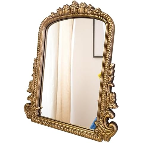 Vintage Gold Arched Makeup Mirror Cover