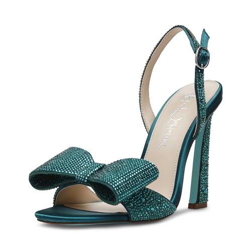 Betsey Johnson Women's Joel Heeled Sandal, Emerald, 6