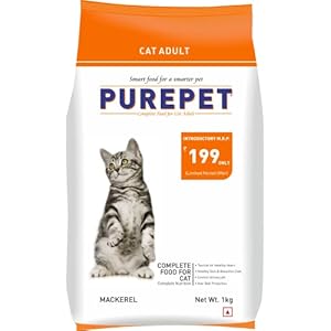Purepet Adult Dry Cat Food Mackerel Flavour, 1 kg Pack
