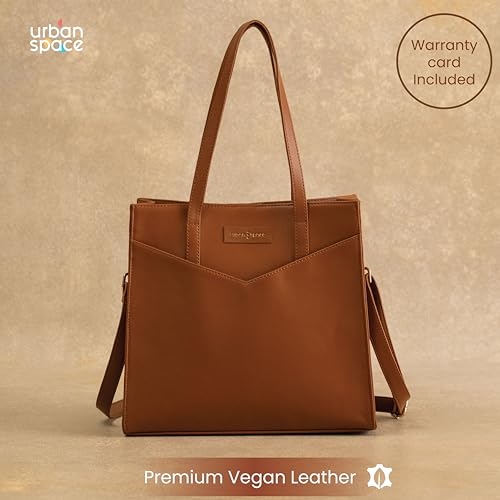 Image of Urban Space Women Tote Bag with Laptop compartment, Handbag for Work, Ladies purse, Stylish Shoulder Bag, Laptop ipad Tote Bags For Office Use, Gift for Women