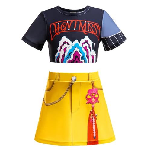Demon Movie Swimsuit Merch Costume Hunter Swimwear for Little Girls Two-Piece Bathing Suits Birthday for Girls (US Age 5 Years 6 Years Mira)