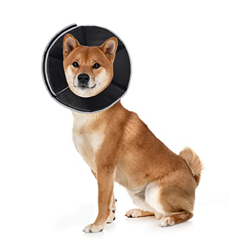 BKVESHI Collar Isabelino Perro, Ajustable Collar de Recuperación para Mascotas, Collar de Cono para Perro para Curar Herida, Collar Isabelino Gato Evitar Mascotas Picaduras de y Arañazo en Lesione, S Cover