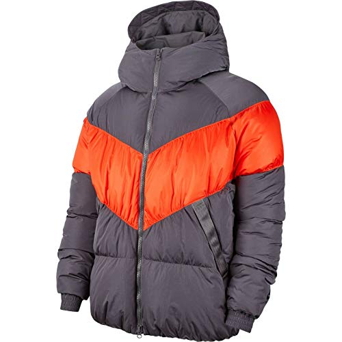 Nike Men's Sportswear Windrunner Down-Fill Puffer Jacket (Large) Gray