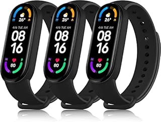 Ventdest Strap Compatible with Xiaomi Mi Band 6 / Xiaomi Mi Band 5 / Amazfit Band 5, 3 Pack Replacement Strap Wristband Accessories for Xiaomi Mi Band 6 / Mi Band 5
