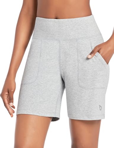Baleaf high waisted Bermuda shorts for women with pockets