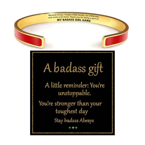 Roe Dolph Badass Girl Gang �u���X���b�g �C���X�s���[�V������^����M�t�g �����ւ̗F��W���G���[ �e�F�u���X���b�g �N���X�}�X�X�g�b�L���O�M�t�g, 2XL, �X�e�����X�|, ��΂Ȃ�