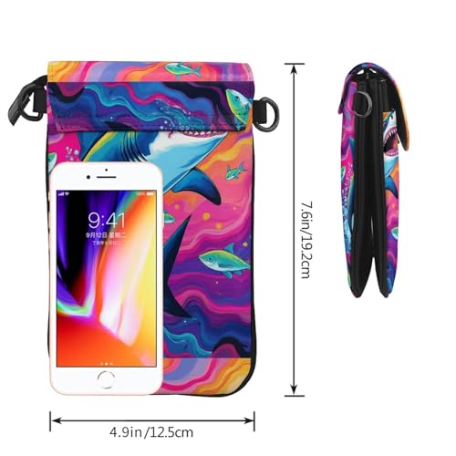 RFID Protected Crossbody Phone Wallet, Soft Leather Flip Organizer for Gym Locker & Yoga Class Essentials3