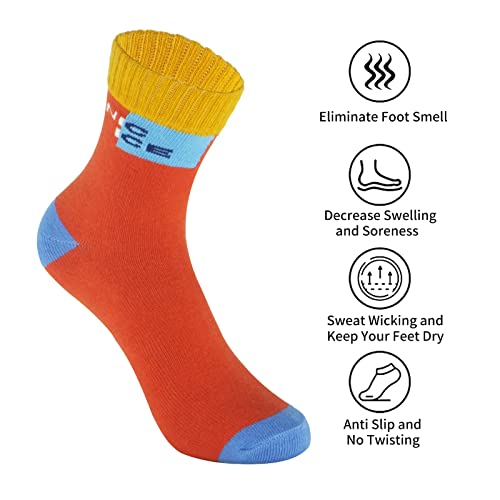 Boy's 5-Pack Mixed Anti Odor Moisture Wicking Cotton Quarter Crew Ankle Socks for 8-11 Years Kids4