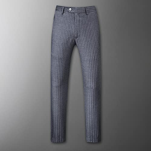 Men's Stripe Dress Pants Business Party Prom Dinner Suit Trousers One Button2