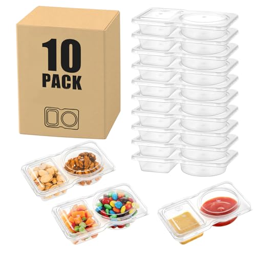 10 Pack Snack Containers with Lids - Leak-Proof