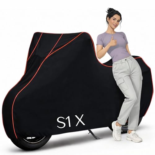 Image of PUBAMALL Classic 100% Water Resistance S1 X Bike Cover | Taffeta Body Cover for Rain & Sun | UV Protection, Dustproof, Scratch Resistant, Windproof, Heat Resistant, Vehicle Specific Fit