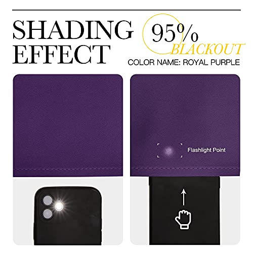 NICETOWN Blackout Window Curtain Short - (Deep Purple Color) Home Fashion Thermal Insulated Room Darkening Drapery for Bedroom, 52W x 84L, Sold Individually