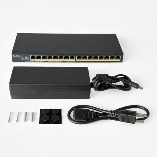 Image of Zyxel 16 Port Network Ethernet Switch | Unmanaged | PoE+ | GS1100-16EPS