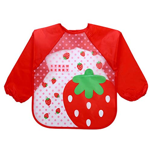 HUBA Kleinkind Baby Lätzchen mit Lange Ärmeln niedlich Cartoon Kinder Schürze Wasserdicht abwaschbar Baby Bibs Set für Malen Play Essen Kunst Handwerk Malerei (0-3 Jahre) Cover