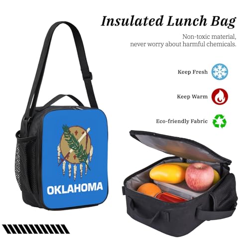 Sac à dos d'école Oklahoma State Flag ensemble 3 pièces enfant