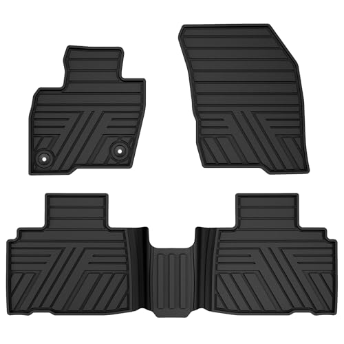 TTX LIGHTING Rubber Floor Mats Fit for Ford Edge 2015-2026 Custom Fit 1st & 2nd Row All Weather Waterproof Car Interior Protection Liners (Black)