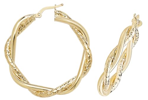 Boucles d'oreilles or jaune 9k les anneaux parfaits du bureau aux soirées